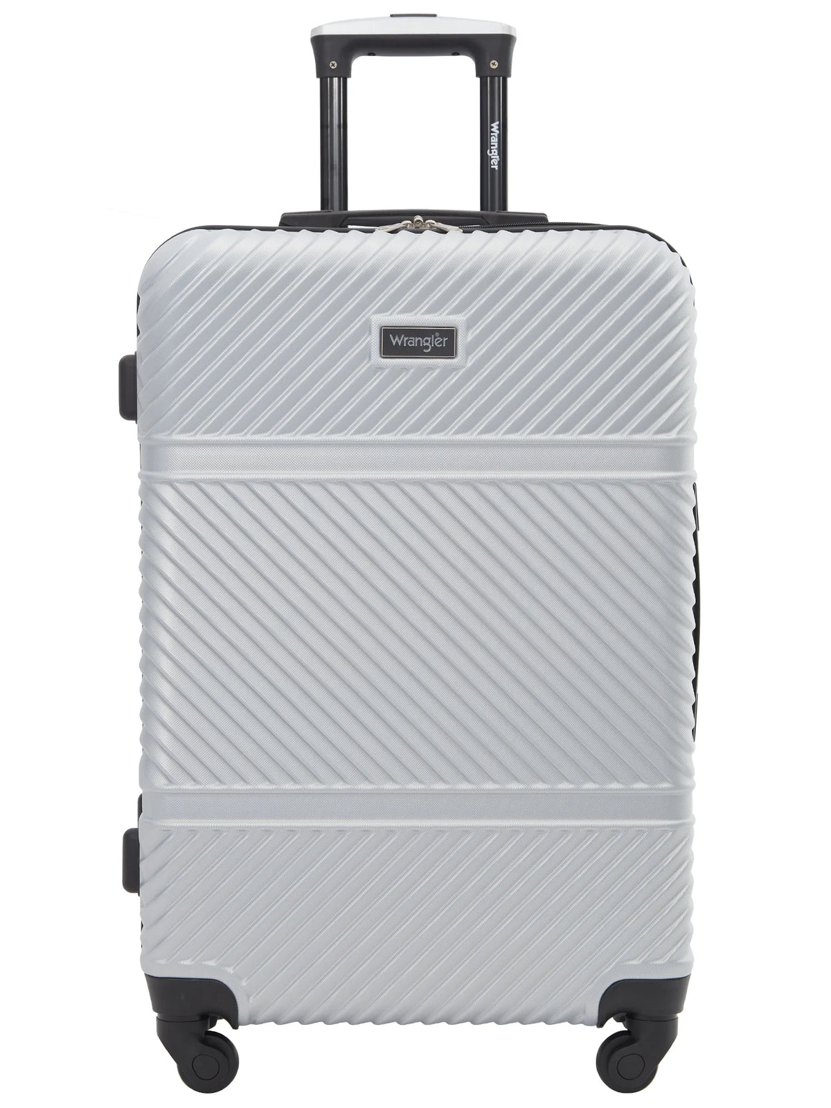 Wrangler 4 Pc Hardside Spinner Luggage Set with 20" & 25" Suitcases and Packing Cubes, Black
