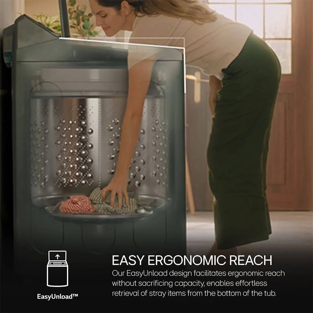LG WT8400CB 5.5 Cu. Ft. Matte Black Mega Capacity Top Load Washer w/ EasyUnload