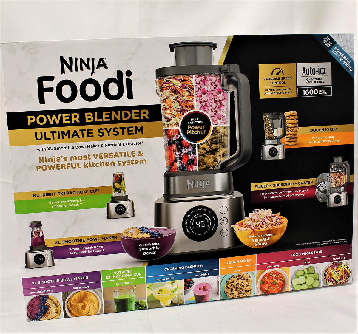 Ninja Foodi 7-Speed Power Blender Ultimate System With XL Smoothie Bowl Maker And Nutrient Extractor, Platinum