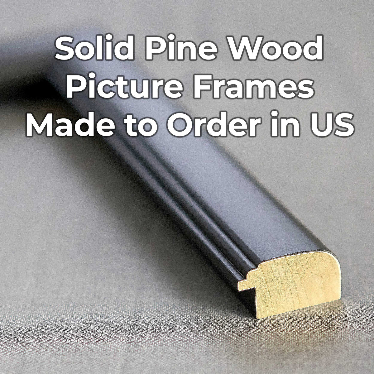 20x48 Frame Black Passaggi Solid Wood Picture Frame Width 1.5 Inches | Interior Depth 0.5 Inches |