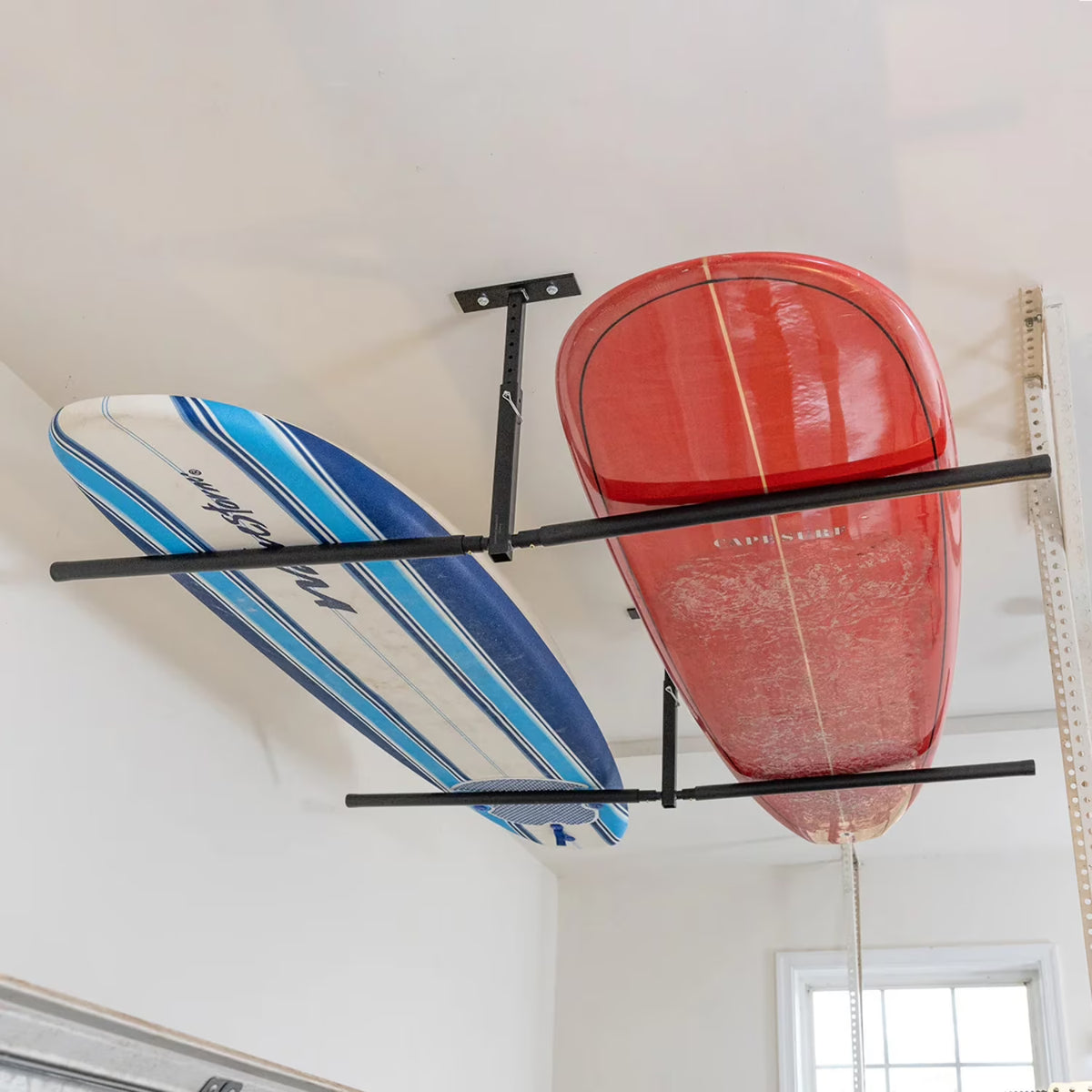Double Sup and Surf Adjustable Steel Ceiling Rack, Hi-port 2, Max 150 lbs