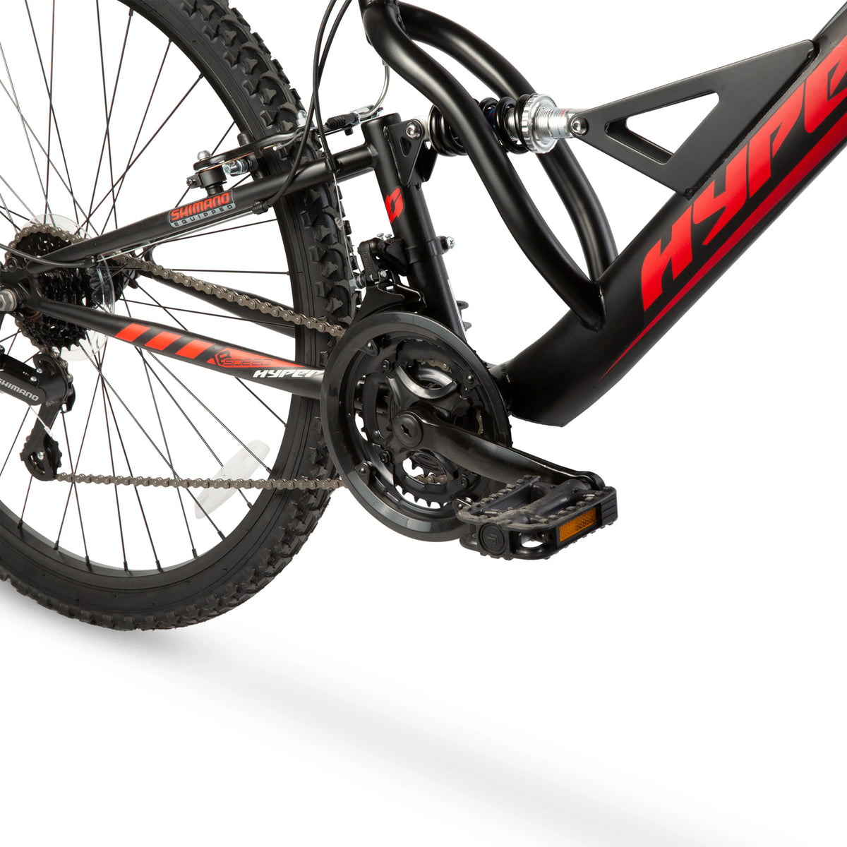 Hyper Bicycles Men's 26" Shocker Mountain Bike, Black/Green