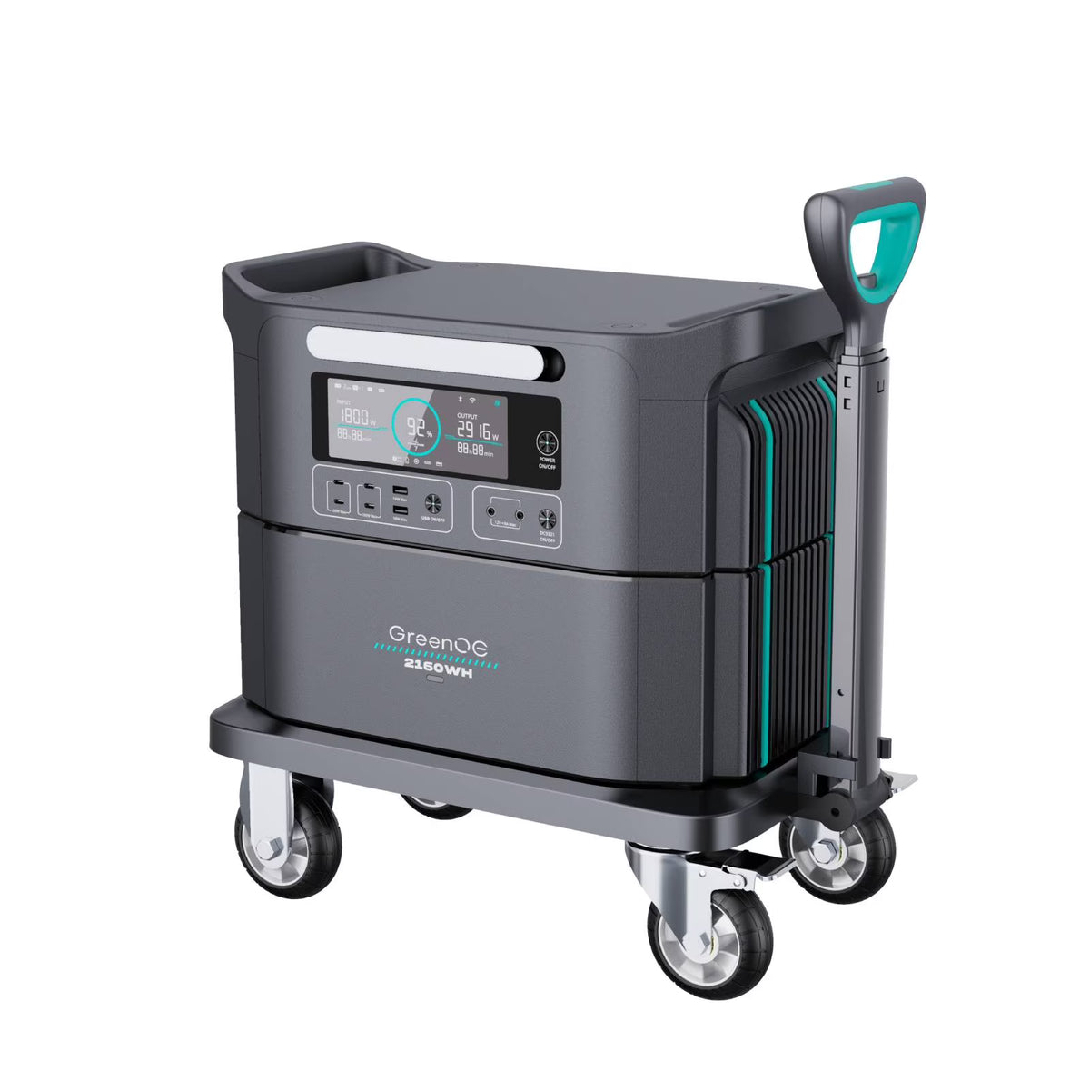 GreenOE Portable Power Station, 2074Wh LFP Battery, Expandable to 6394Wh, 110V 2200W AC Output,Solar Generator for Home Use, Camping Accessories, Emergencies, Power Outages, RVs