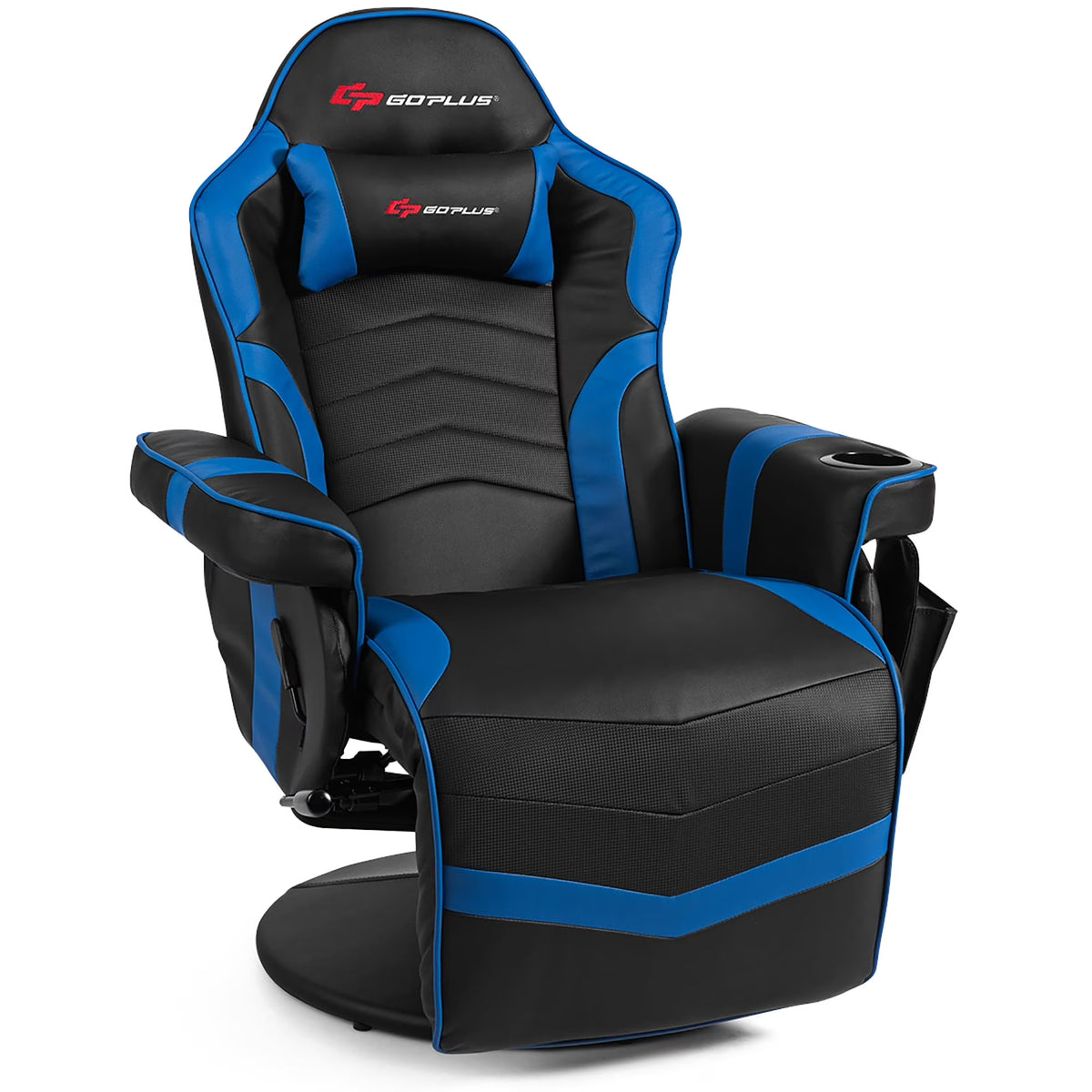 Massage Gaming Chair Racing Style Gaming Recliner Blue