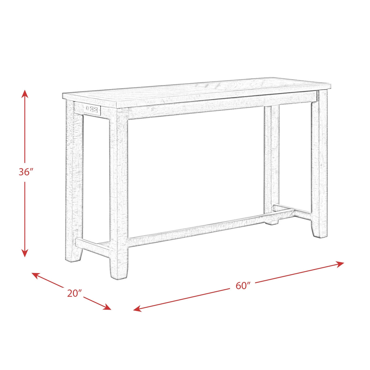 Picket House Furnishings Drew Multipurpose Bar Table Set