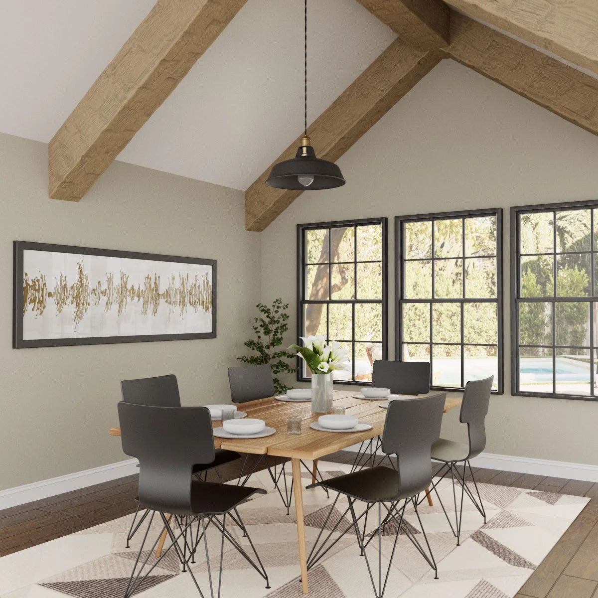 Ekena Millwork 3 1/2"W x 3 1/2"H x 120"L 3-Sided (U-Beam) Reclaimed Axed Cut HeritageTimber Faux Wood Ceiling Beam, Kona Brown