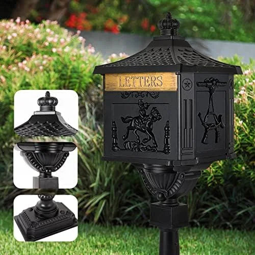 Mailbox Cast Aluminum Bronze Mail Box Postal Box Security Heavy Duty New