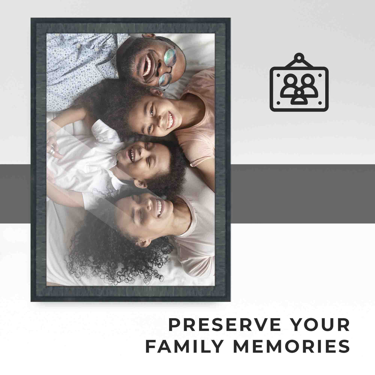 20x48 Frame Black Passaggi Solid Wood Picture Frame Width 1.5 Inches | Interior Depth 0.5 Inches |