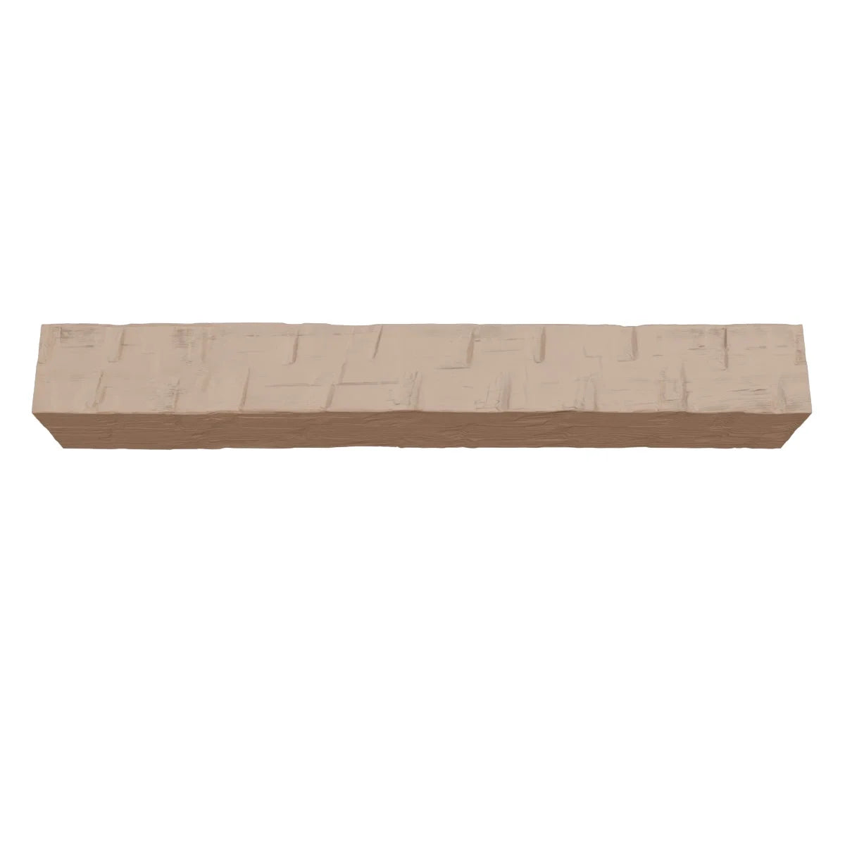 Ekena Millwork 3 1/2"W x 3 1/2"H x 120"L 3-Sided (U-Beam) Reclaimed Axed Cut HeritageTimber Faux Wood Ceiling Beam, Kona Brown