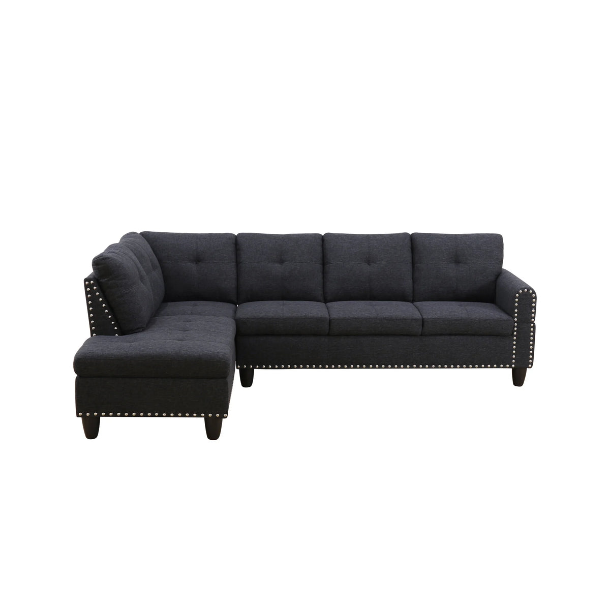 Sectional Sofas Faux Leather L - Shaped Sectional Set with Cup Holders 2pc,Large Sectional Couches