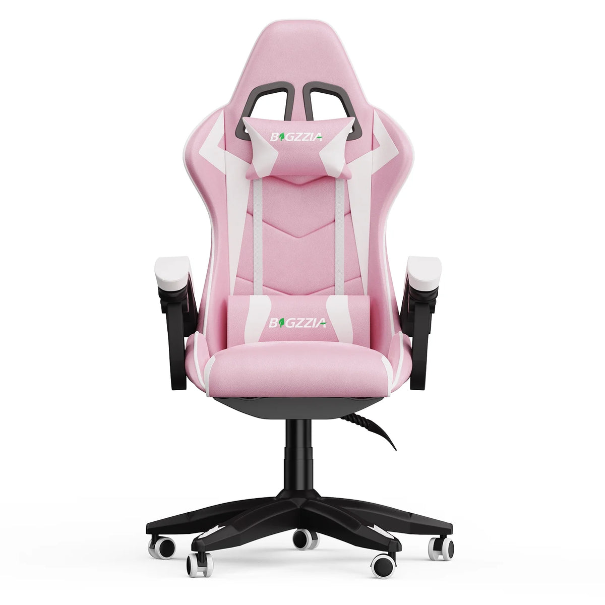 Bigzzia Gaming Chair Pu Leather Office Chair with Ergonomic Lumbar Pillow, Reclining Racing Game Chair Backrest and Seat Height Adjustable Swivel Recliner,Esports Chair with Headrest,Blue