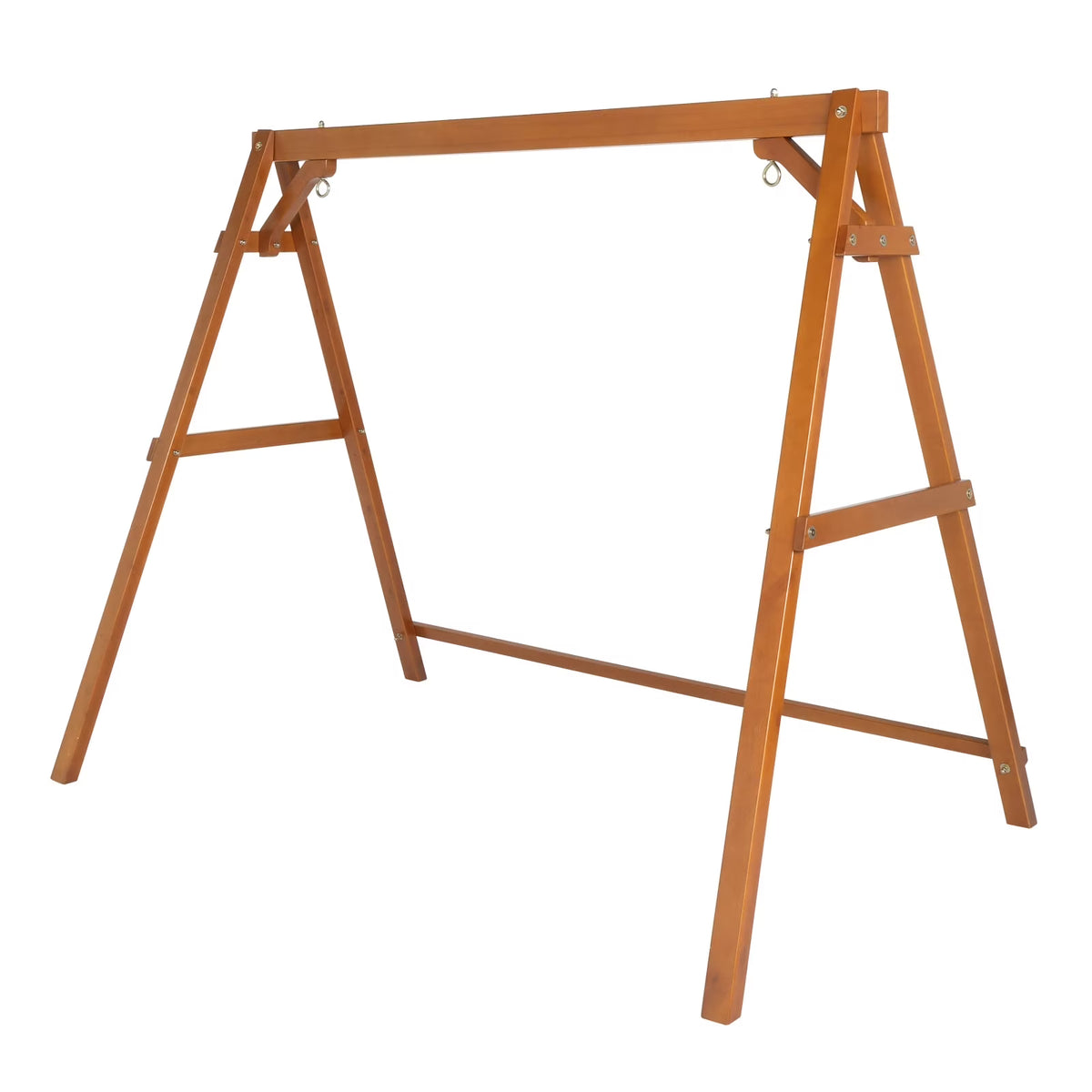 Zimtown Porch Swing Frame Swing Stand A-Frame 600lbs Wooden Carbonized 4FT