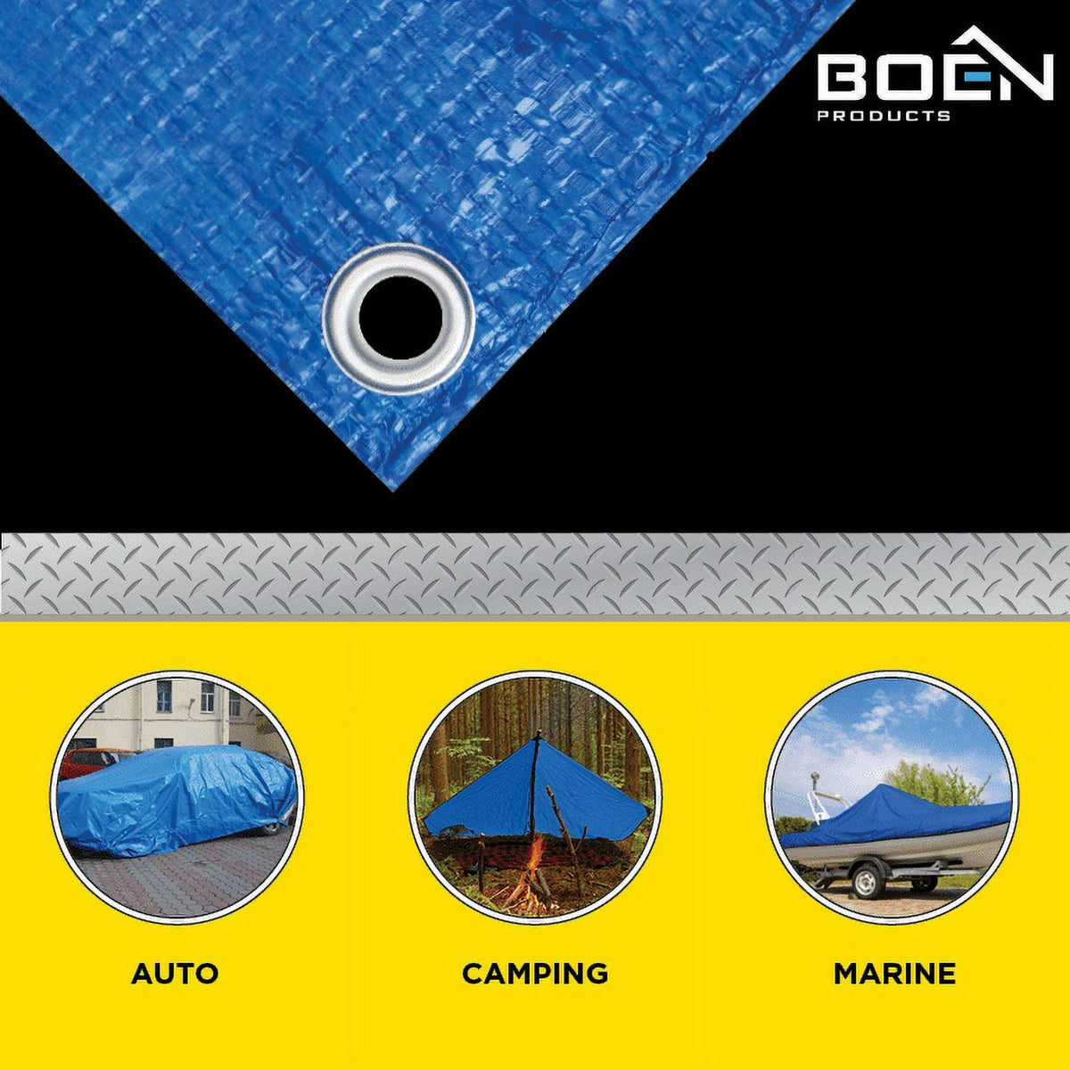 30 ft. x 60 ft. Multi-Purpose Blue Poly Tarp Cover 5 Mil Thick Weave Material. Waterproof Material. Waterproof