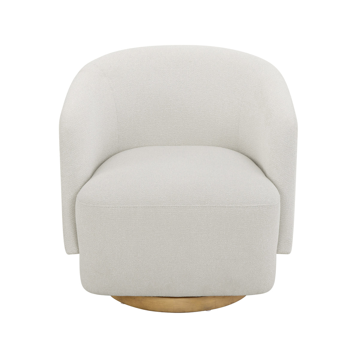 Henredon Murphy Swivel Boucle Chair, Cream