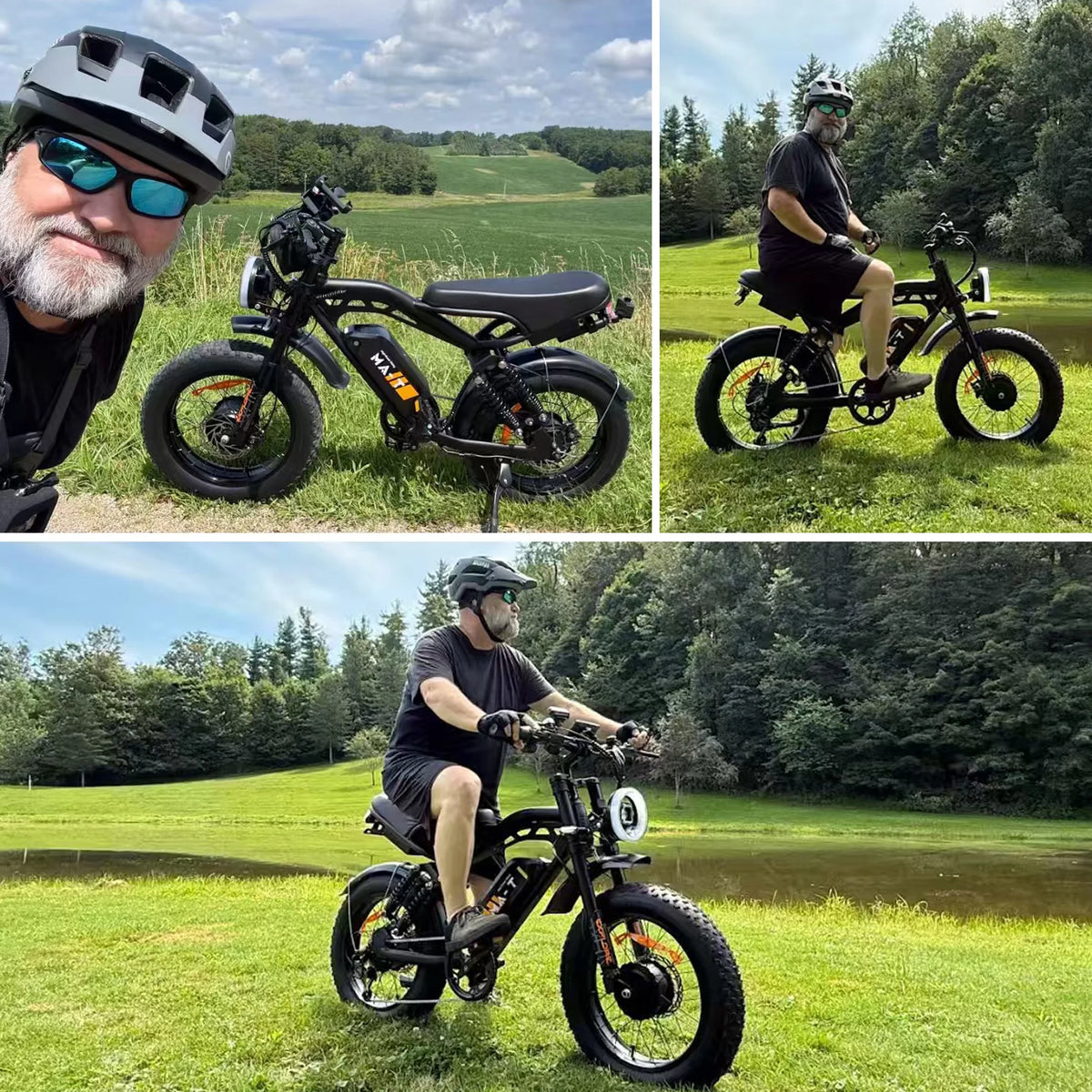 MA-L 1500W Peak Electric Bike for Adults, 48V 15Ah Battery, 20" x 4" Snow Fat Tire, Full Suspension, Shimano 7-Speed, E-Mountain Bike, UL2849