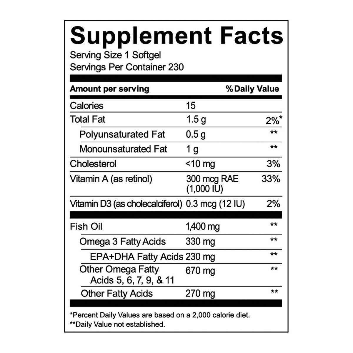 Kirkland Signature Wild Alaskan Fish Oil 1400 mg, 230 Softgels