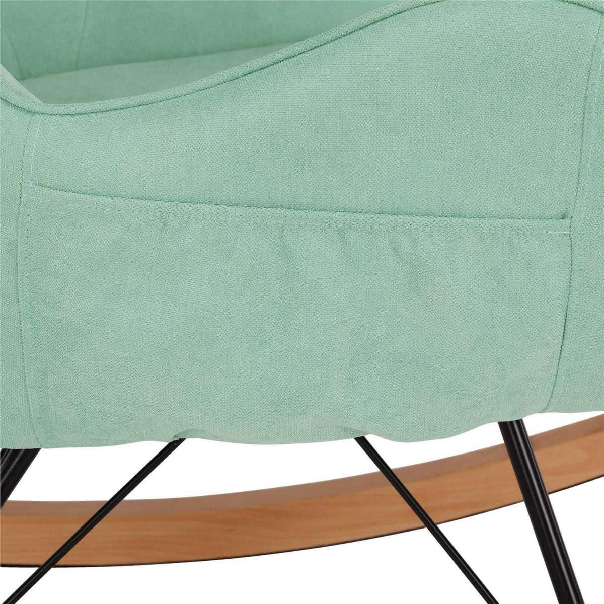 Baby Relax Noah Rocker Chair with Side Storage Pockets. Teal