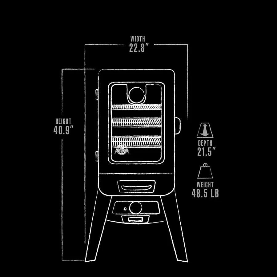 Pit Boss 2-Series Propane Vertical Smoker, Red Hammertone – PBV2G1