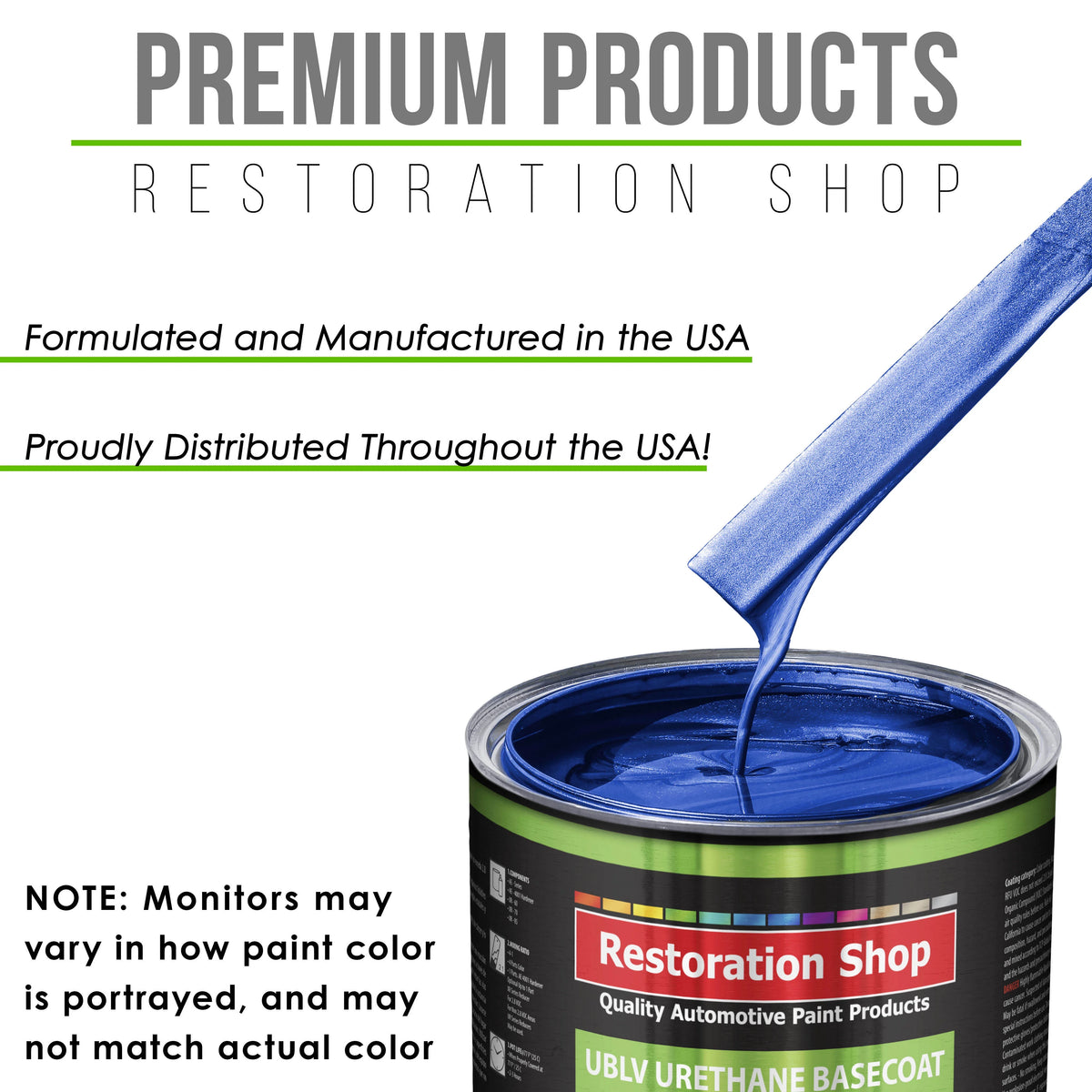 Cobalt Blue Firemist Gallon Kit Low VOC URETHANE BASECOAT Car Auto Paint Kit