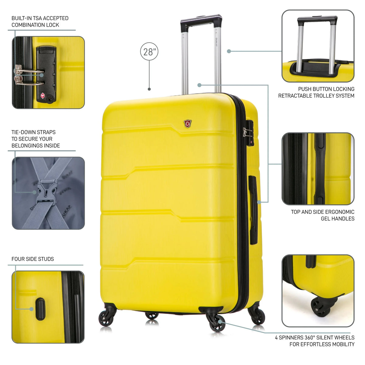 DUKAP Rodez 28" Lightweight Hardside Spinner Luggage