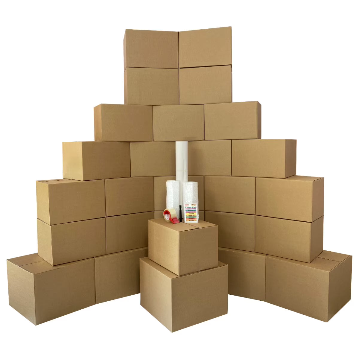 uBoxes Moving Boxes - 2 Room Bigger Smart Moving Kit - 28 Boxes ,Tape, & more