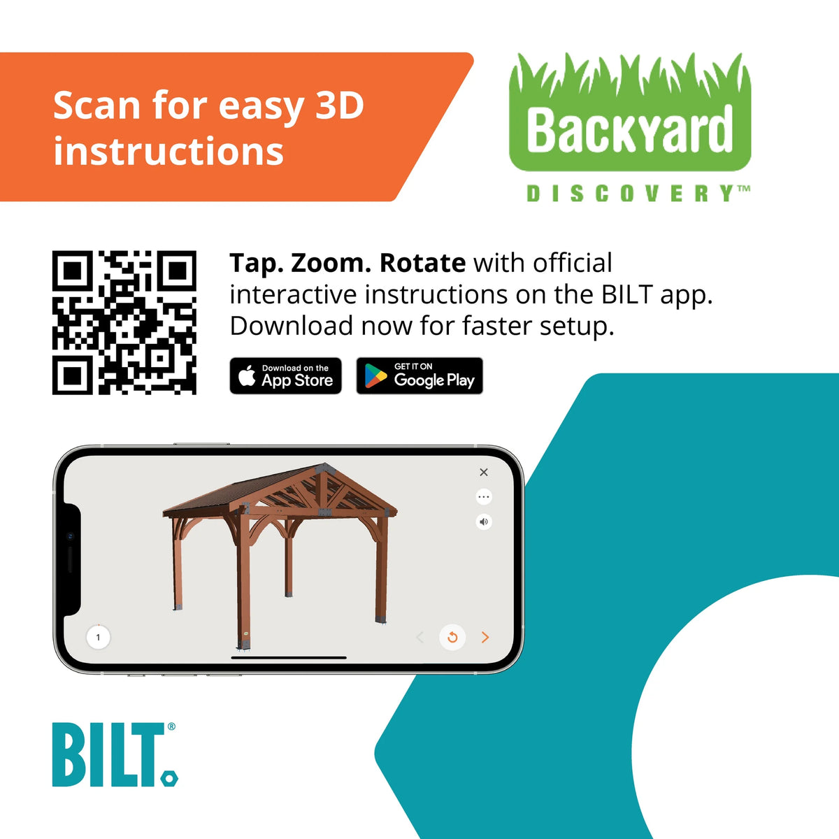 Backyard Discovery Arlington 12'x12' Cedar Wood Gazebo, Galvanized Steel Roof, PowerPort