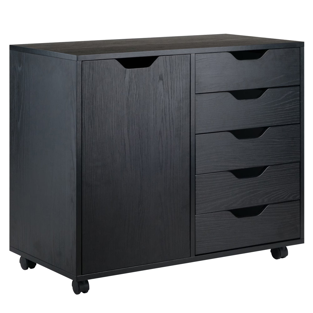Winsome Halifax 5-Drawer, Side Storage Mobile Cabinet 10630, White Finish