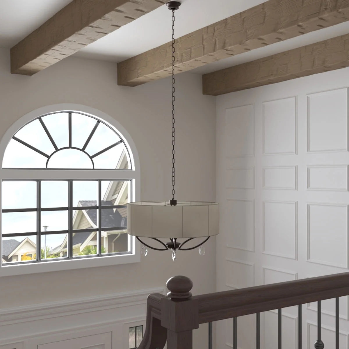 Ekena Millwork 3 1/2"W x 3 1/2"H x 120"L 3-Sided (U-Beam) Reclaimed Axed Cut HeritageTimber Faux Wood Ceiling Beam, Kona Brown