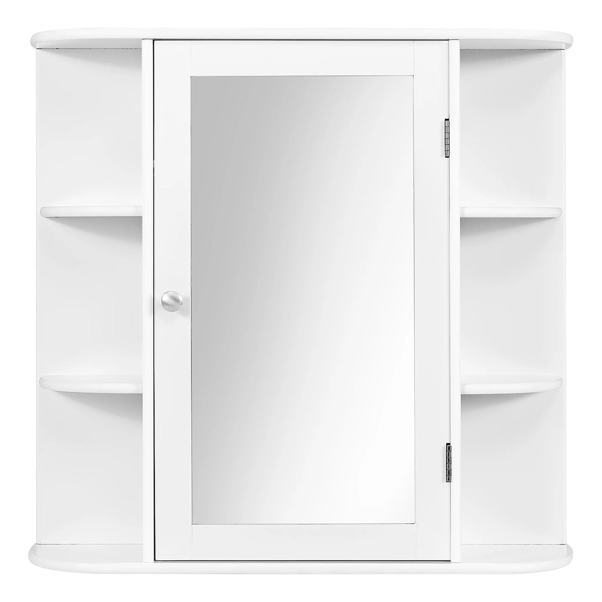 Costway, White, Medium Density Fiberboard, Multipurpose Mount Wall Surface Cabinet Mirror Glass, 26.00 x 6.50 x 23.50 Inches