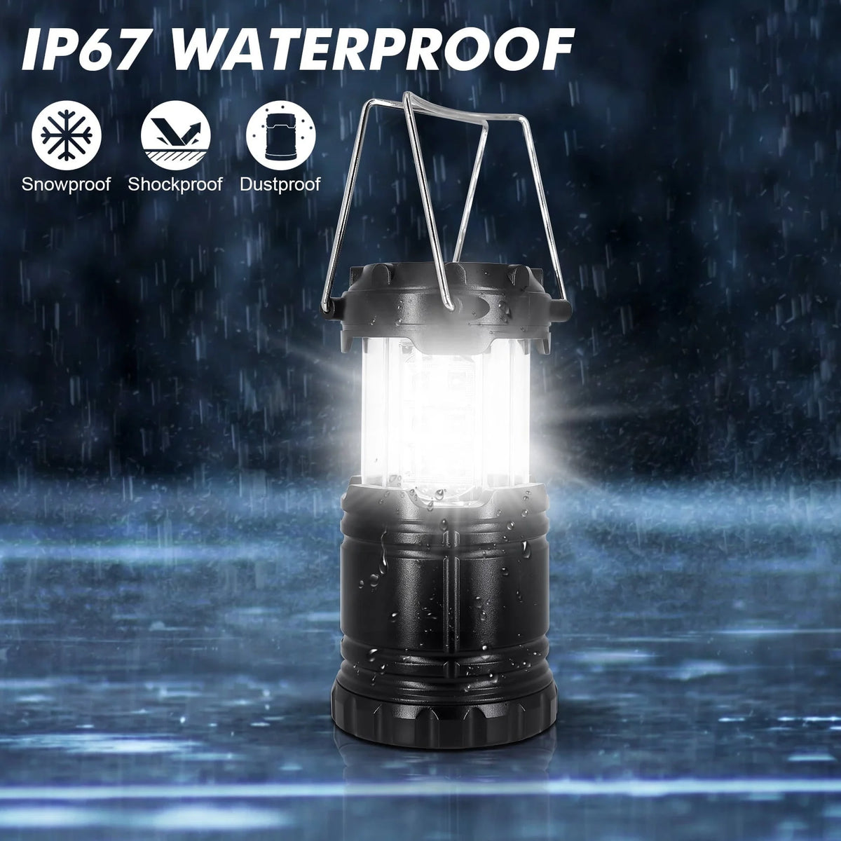 YOLETO 2 Packs LED Camping Lantern, Emergency Light for Power Outages & Survival Kits, Essential Camping Gear Accessory
