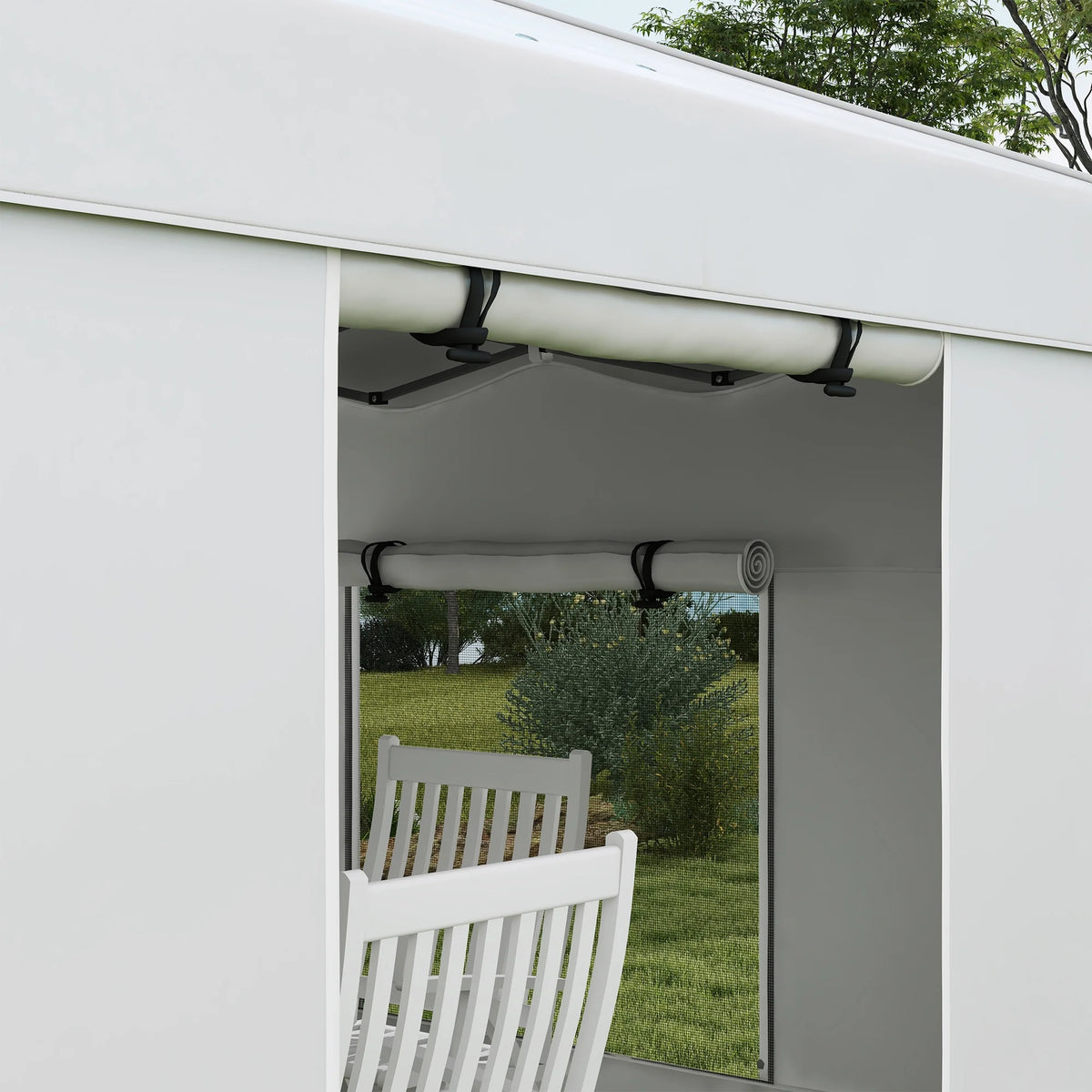 Outsunny 116.25 x 116.25 in Black Pop up Outdoor Canopies, Adjustable Height