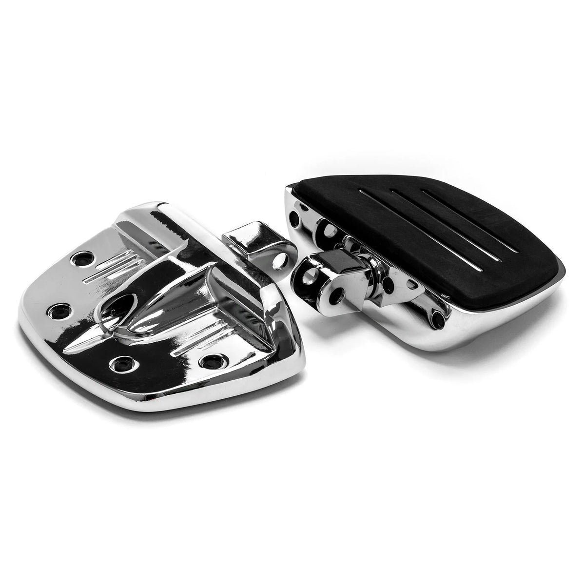 Krator Chrome Mini Board Floorboards Footpegs Compatible with Honda Shadow Aero 750 2000-2019 (Front Only)