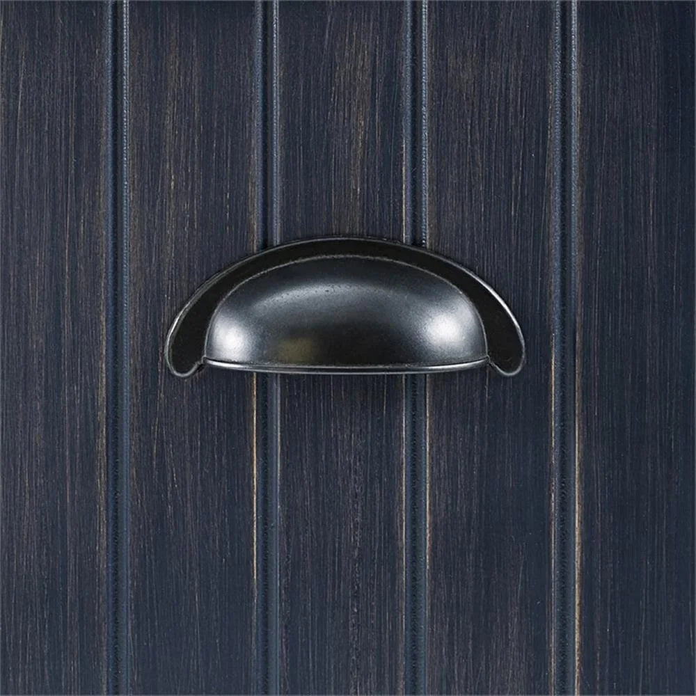 Bowery Hill 4-Hook Coastal Wood Hall Tree in Distressed Navy