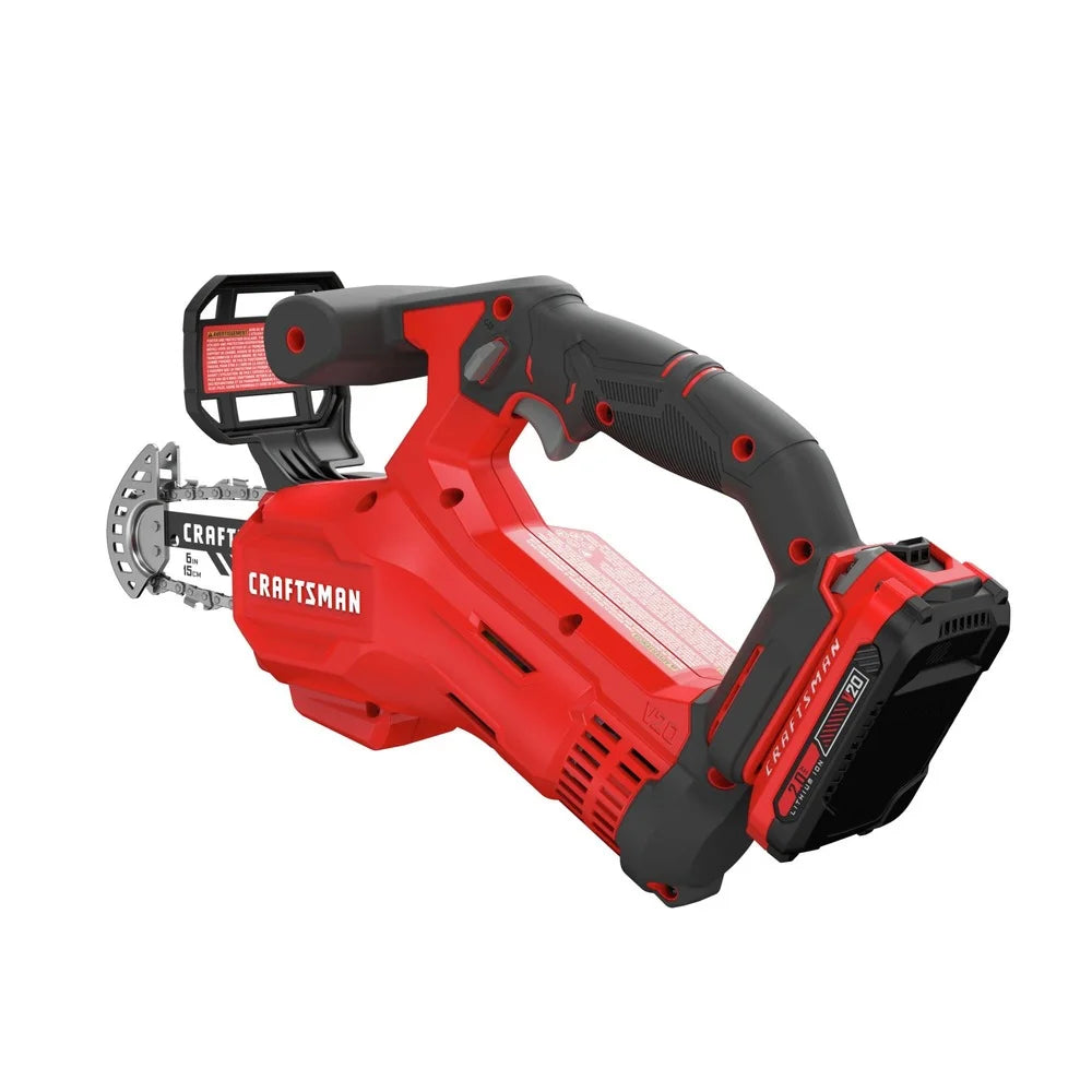 Restored Craftsman CMCCS320D1R V20 Brushed Lithium-Ion Cordless Pruning Chainsaw Kit (2 Ah) (Refurbished)