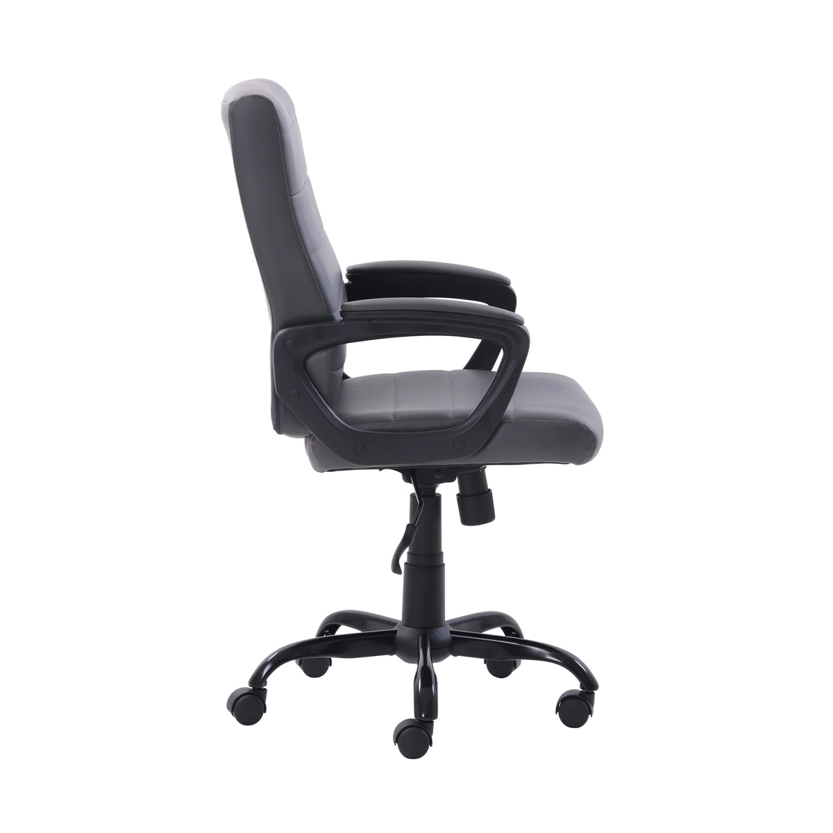 Mainstays Bonded Leather Mid-Back Manager's Office Chair, Gray, Adult