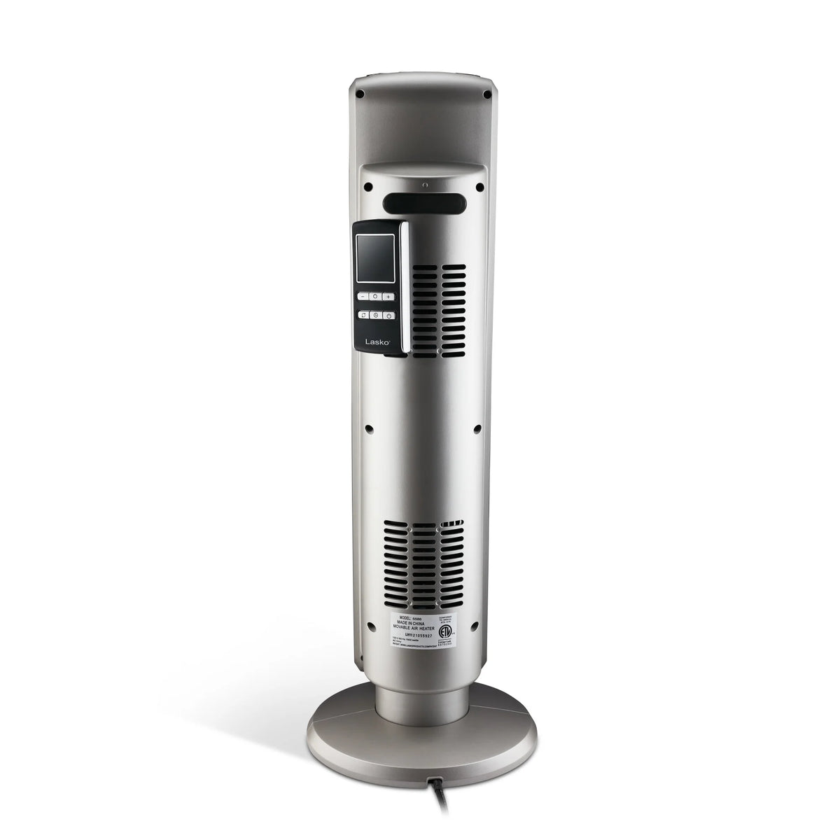 Lasko 29" 1500W Electric Digital Ceramic Tower Space Heater with Remote, Black, 5586