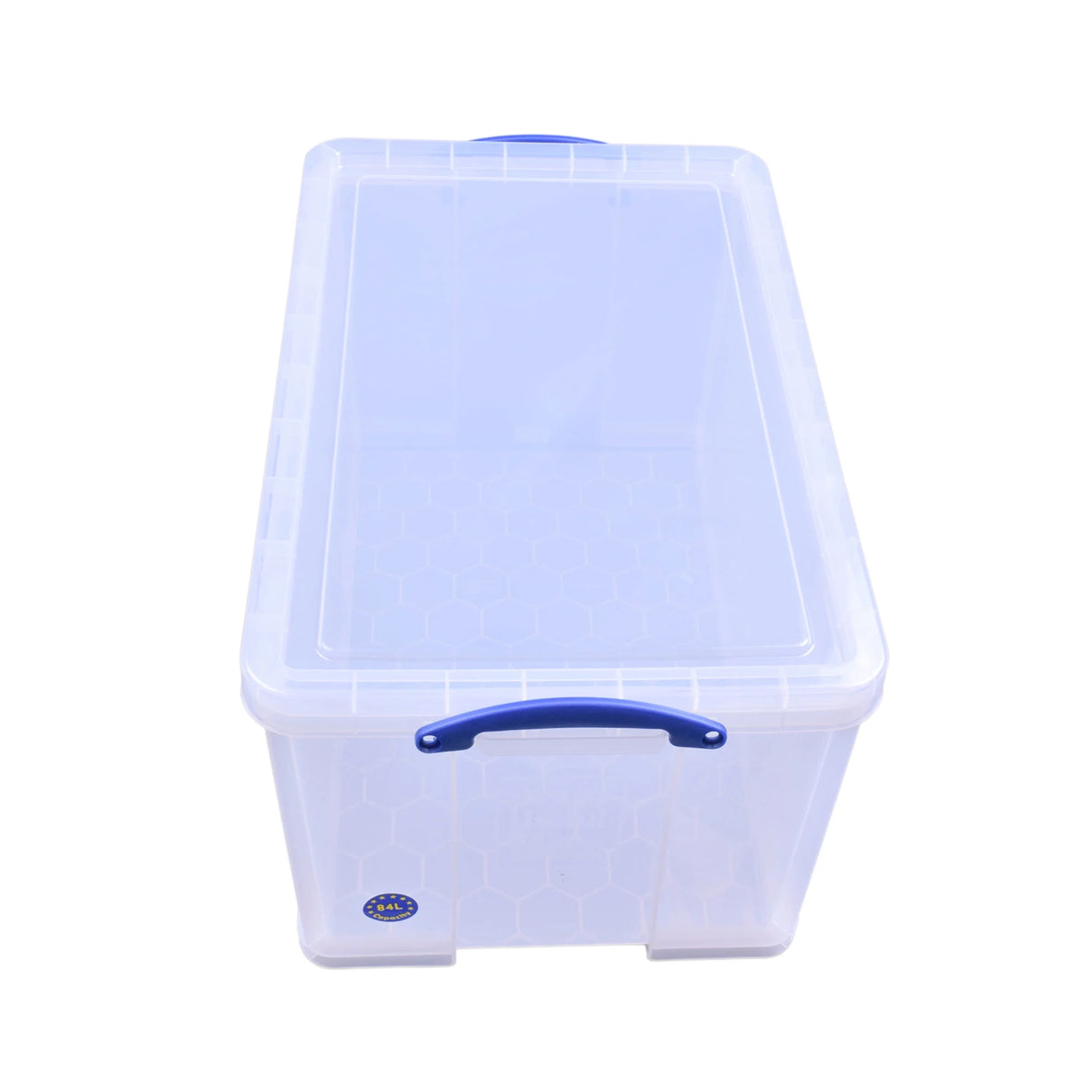 Really Useful Box 84L Storage Bin w/Snap Lid & Clip Lock Handle, 2 Pack,