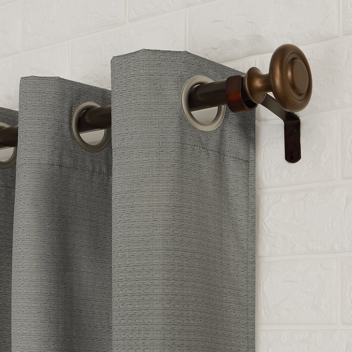Sun Zero 2-pack Arlo Textured Thermal Insulated Grommet Curtain Panel Pair, 40"x95", Gray, Adult