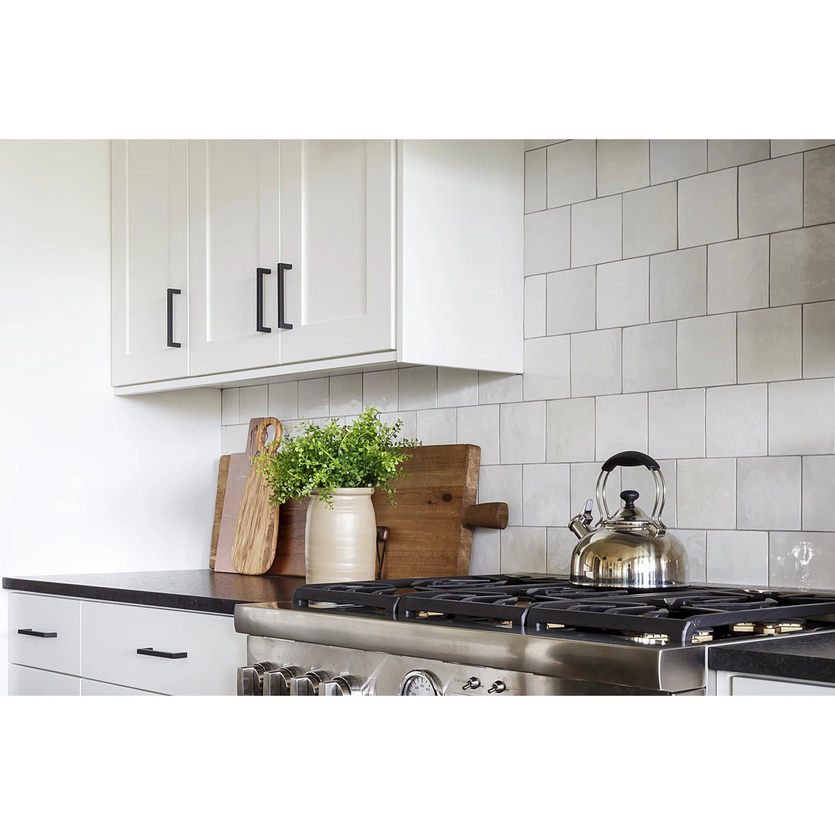 Bedrosians Cloe Square Gloss Ceramic Tile 5 x 5, Loire (10.83 sq. ft./Case)