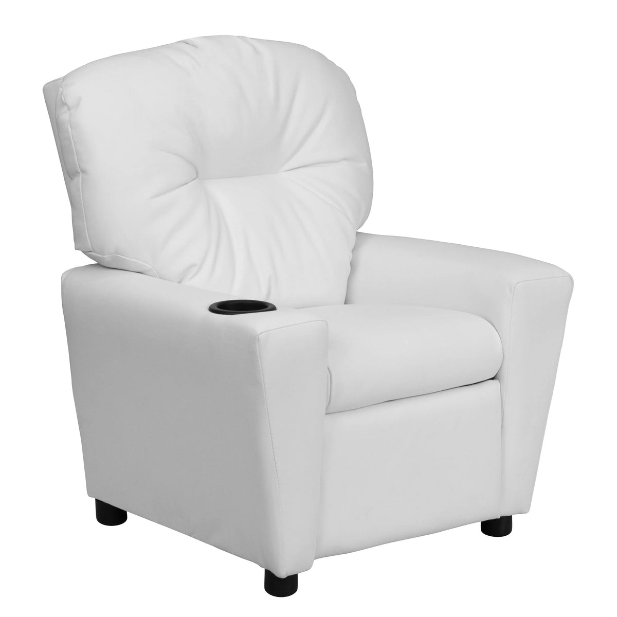 Lancaster Home Contemporary Kids Recliner with Cup Holder Brown Microfiber