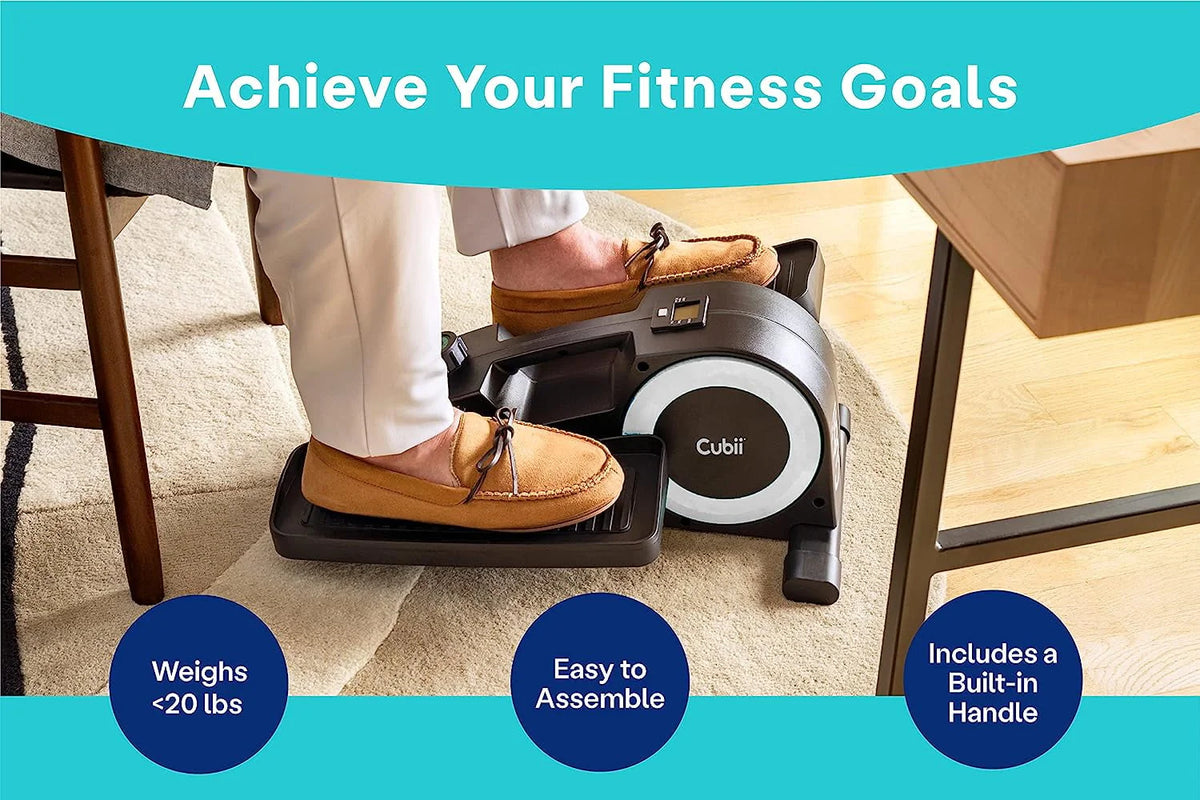 Cubii JR1+ Compact Seated Elliptical With Bluetooth & Gripii Mat