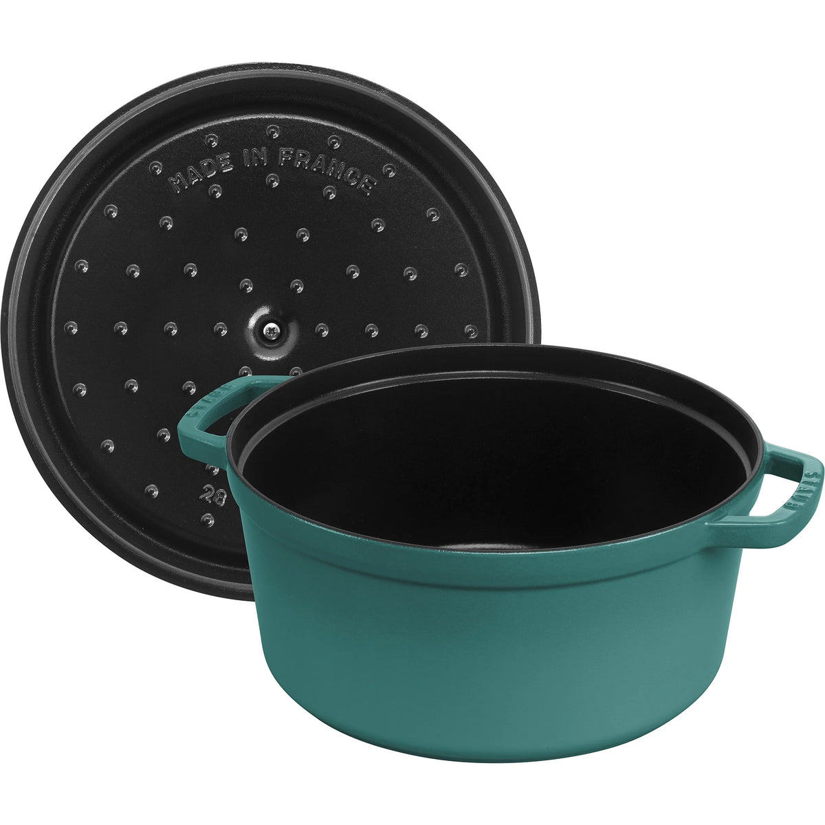 Staub Cast Iron 7-qt Round Cocotte - Grenadine