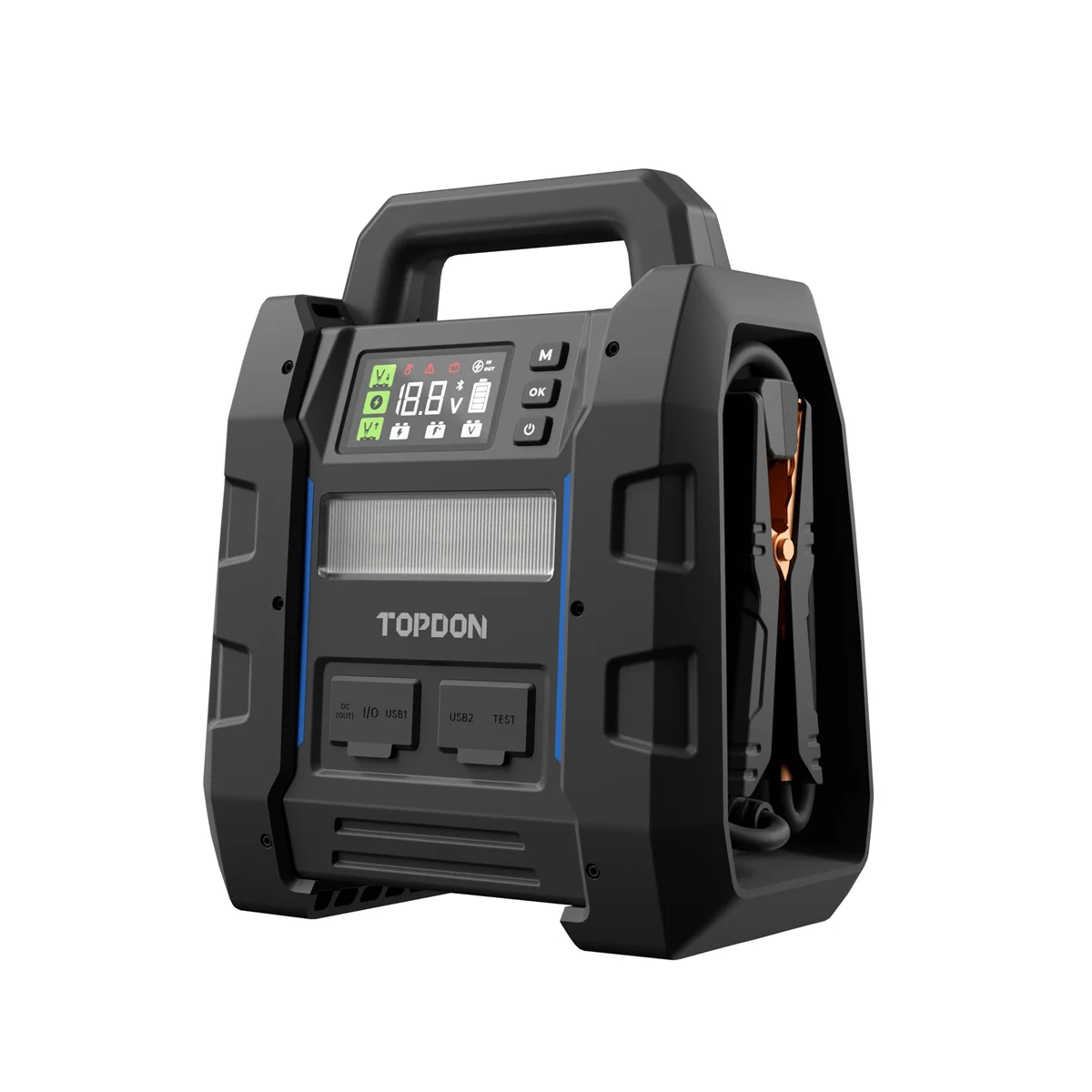 Topdon V4500 PLUS - 2-in-1 4500 Peak Amp Jump Starter & Battery/System Tester
