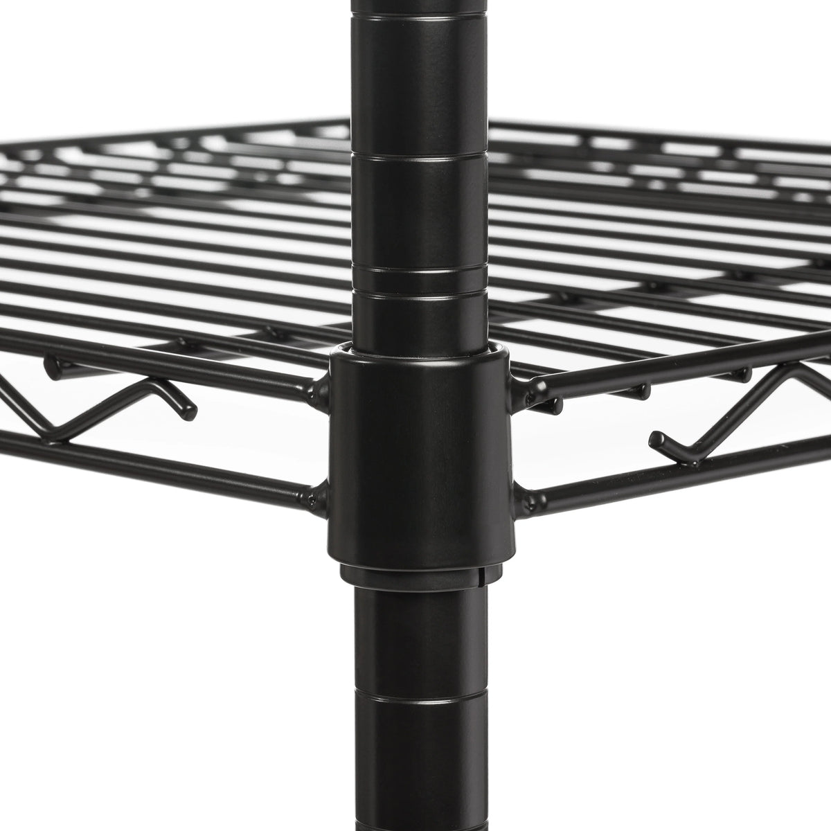 Hyper Tough Wire 5-Tier Storage Shelf Unit 72"H x 48"W x 16"D, 3000lb Total Capacity, Black