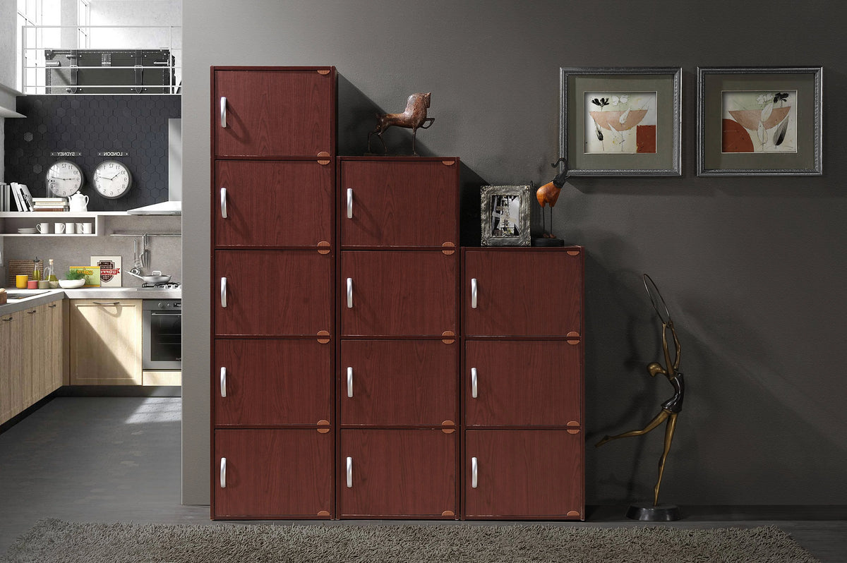 Hodedah 5-Shelf, 5-Door Multipurpose Cabinet, Multiple Colors