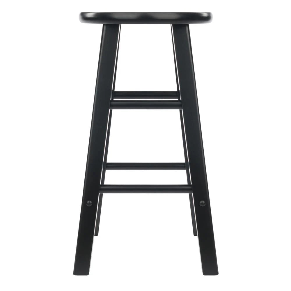 Winsome Wood Element 2-Pc 24" Counter Stool Set, Black Finish
