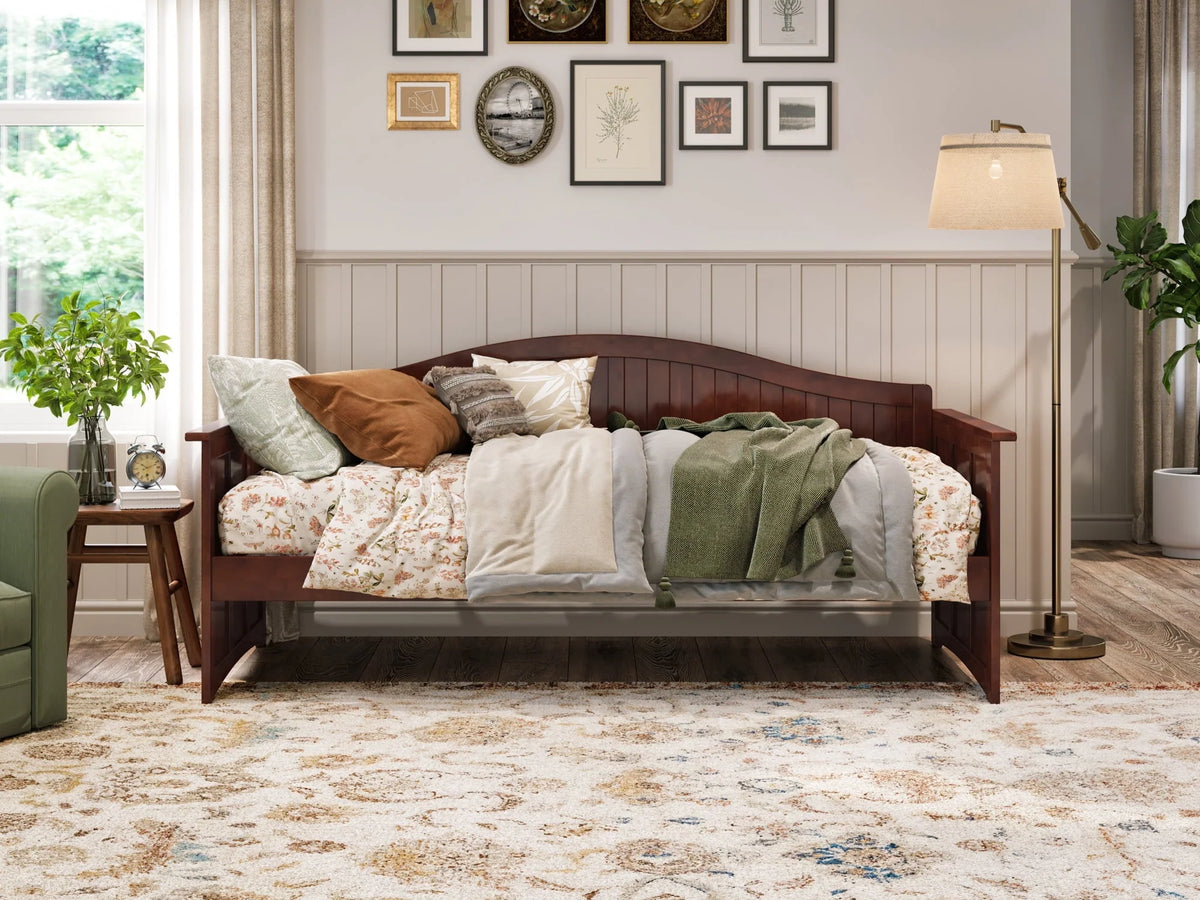 AFI Nantucket Wood Twin Size Daybed Frame Walnut