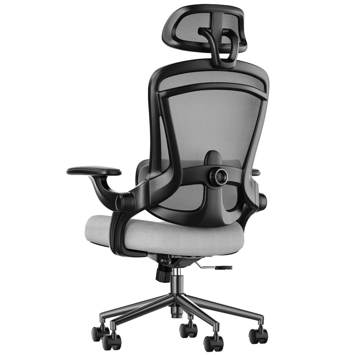 CONCETTA Ergonomic High Back Office Chair with Adjustable Lumbar Support, Headrest for Adults, Black