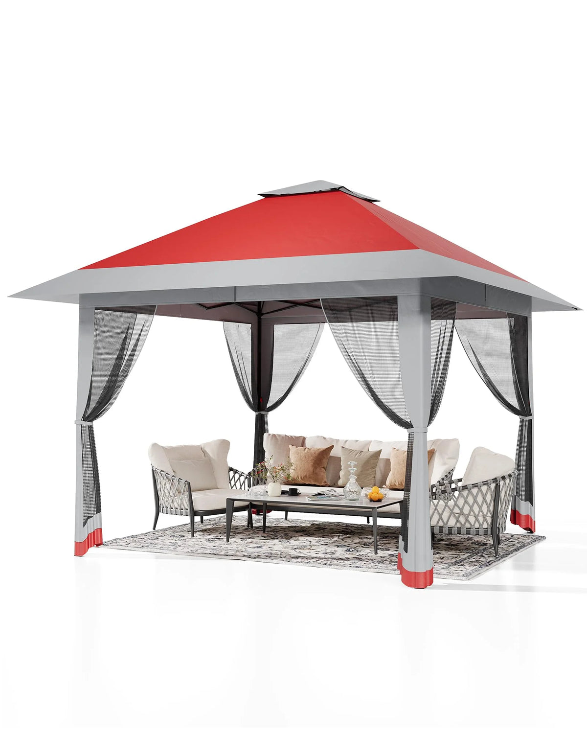 Accreate 13' X 13' Outdoor Patio Gazebo,Outdoor Canopy Tent with Mosquito Netting,Backyard Tent for Party, Wedding, Outdoor Dining, Patio, Backyard