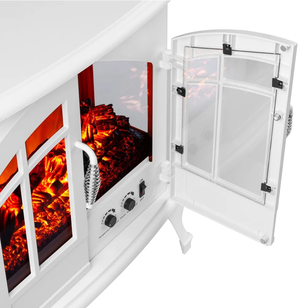 e-Flame USA Jasper Free Standing Electric Fireplace Stove - Red